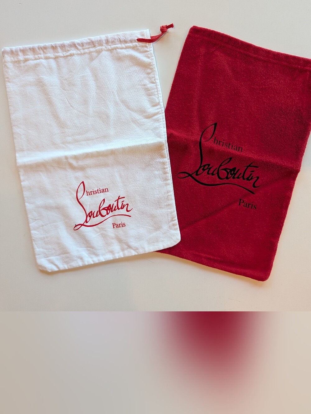Christian Louboutin Paris Dust Bags For Shoes Lot Of 2